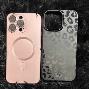Pink and Black Leopard Phone Case